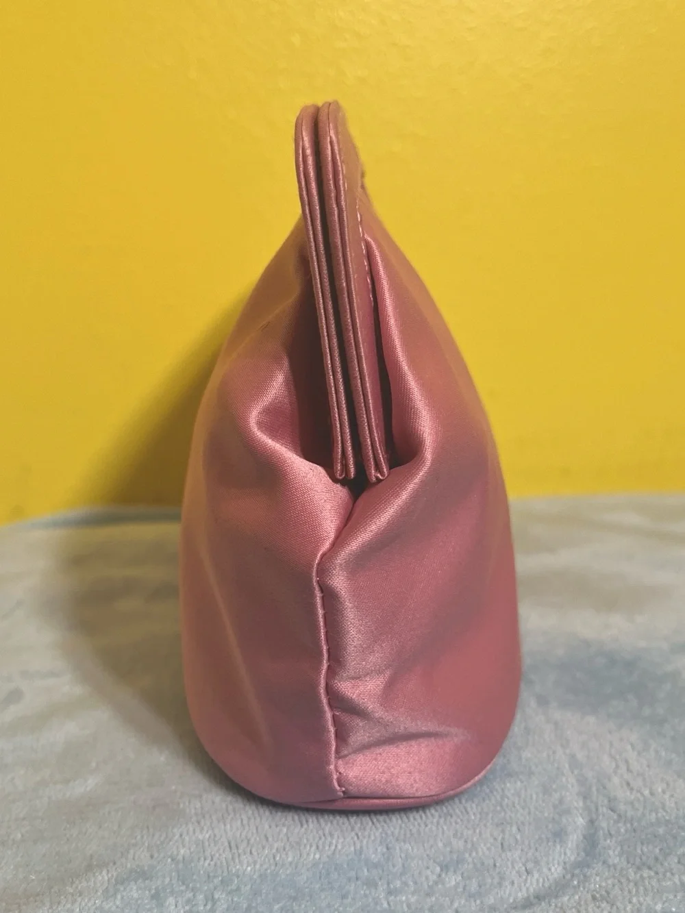 Prada Candy Pink Satin Cosmetic / Makeup Bag Clutch – Like New Condition 💗